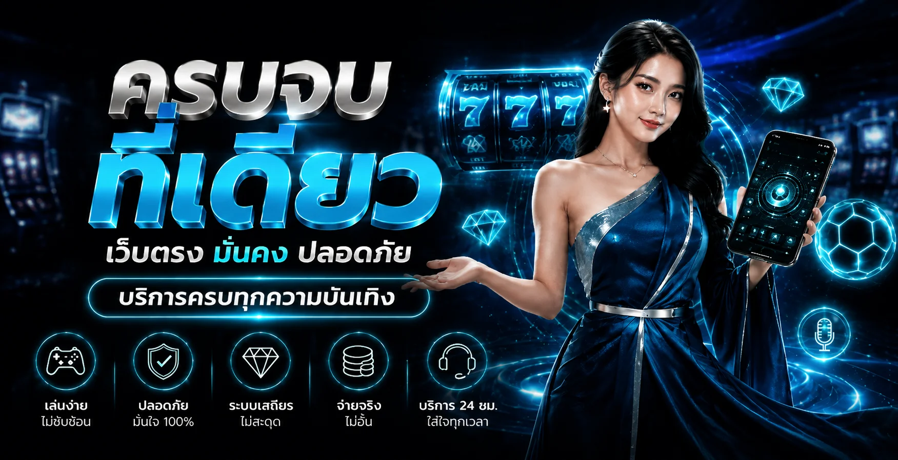 แบนเนอร์คู่มือทางเข้า OSIAKA168 โทนน้ำเงินทอง